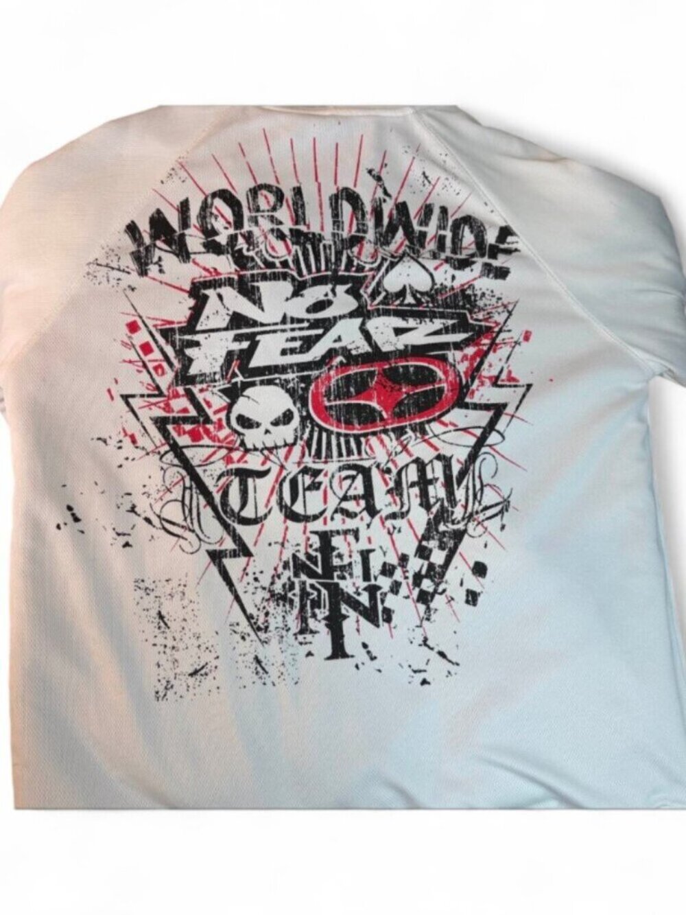 No Fear White Red XL White Hoodie - Picture 8 of 9